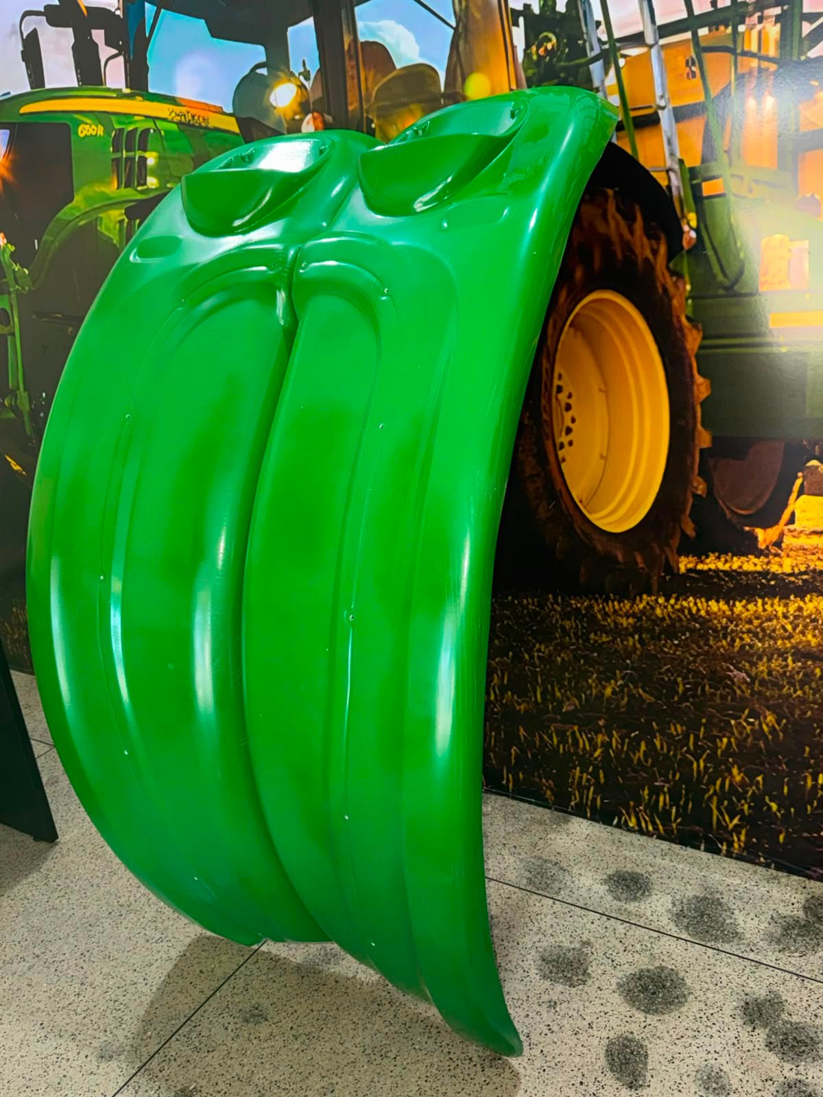 Par de paralamas verdes John Deere para tratores sem cabine